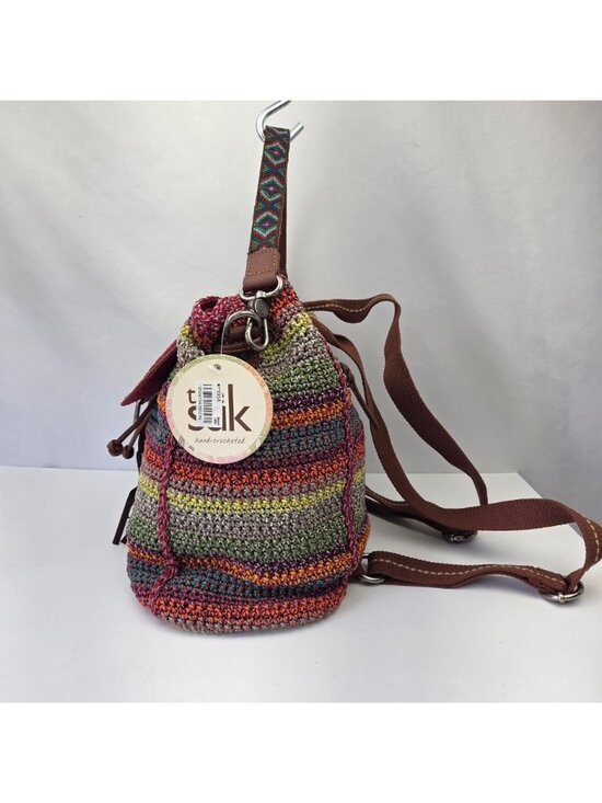 The Sak Avalon Crochet Backpack Multicolor With Brown Accents 107347 main image 16